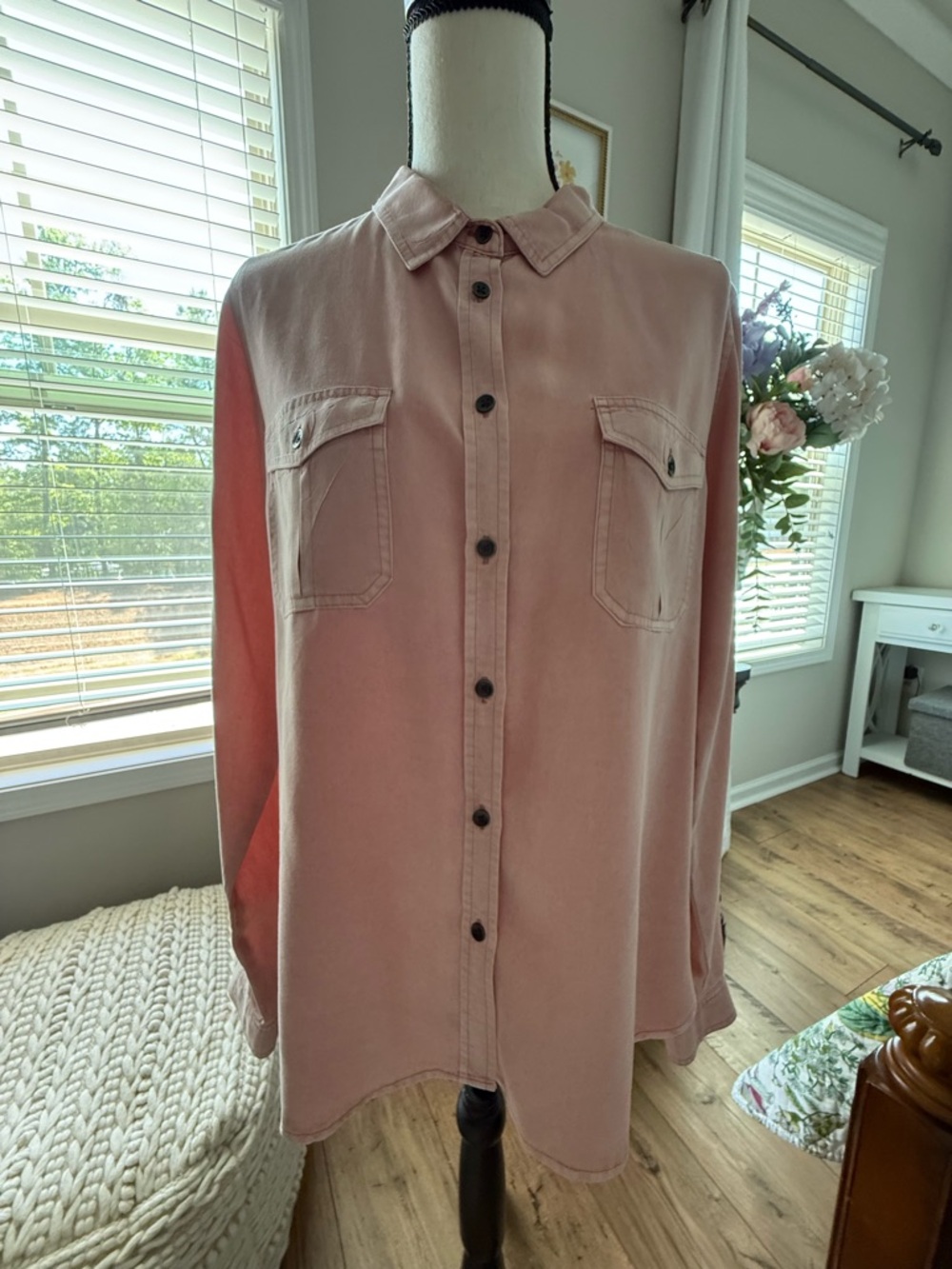 Universal Thread Pink wash Button-Down Shirt - Chest Pockets